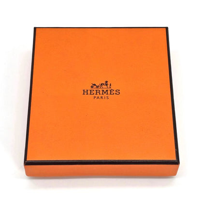 Hermes Earrings Ism Binaural Buffalo Horn Lacquer Brownish/blue Color Silver