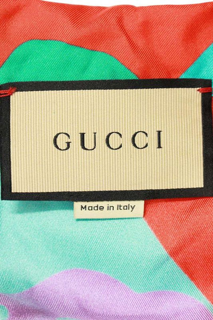 Gucci 723823 Zal0s Bunny Printed Silk Short Sleeve Shirt Men 44