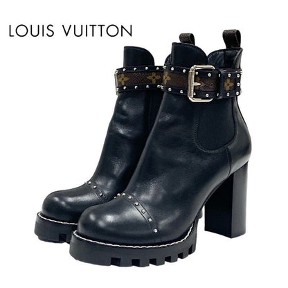 Louis Vuitton Star Trail Line Boots Short Boots Shoes Leather Black Brown