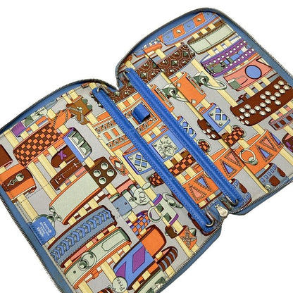 Hermes Notebook Agenda Zip Silk Inn Blue Round Zipper