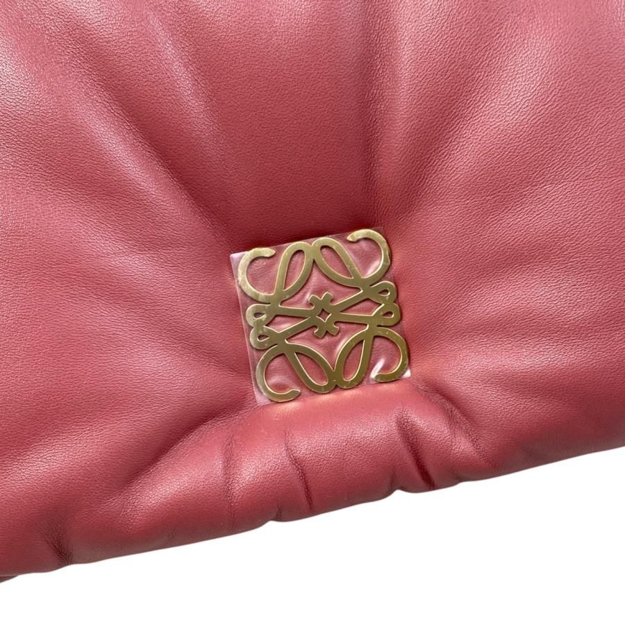 Loewe Shoulder Bag Puffergoya Bag Ap40p41x01 Lambskin Anagram Plum Rose Pink