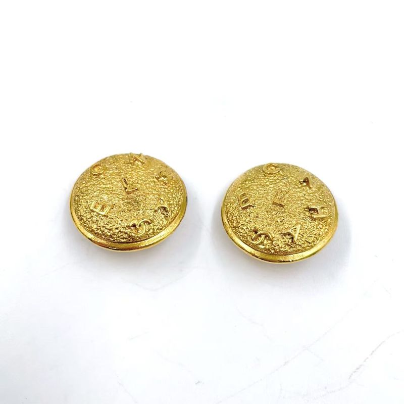 Chanel Alphabet Logo GP Gold Earrings
