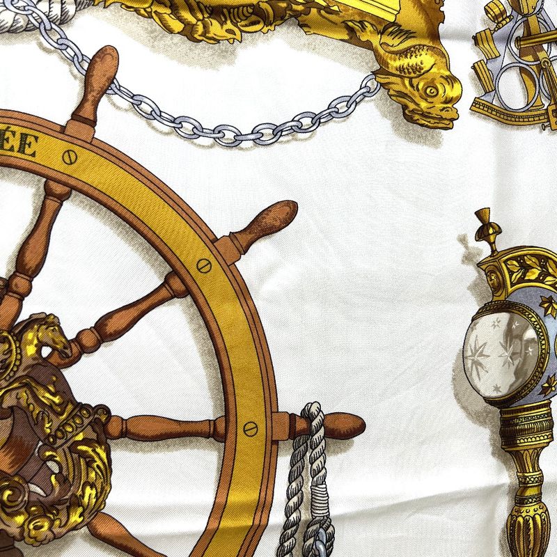 Hermes Scarf Carré 90 Musee Museum Silk Pink