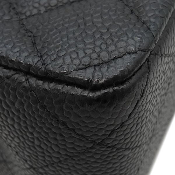 Chanel Shoulder Bag Matelasse 25 Flap Bag Caviar Skin Black Gold Hardware