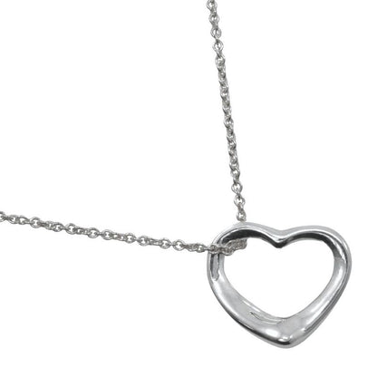 Tiffany & Co Open Heart Elsa Peretti 925 Silver Ladies 2.5g Necklace