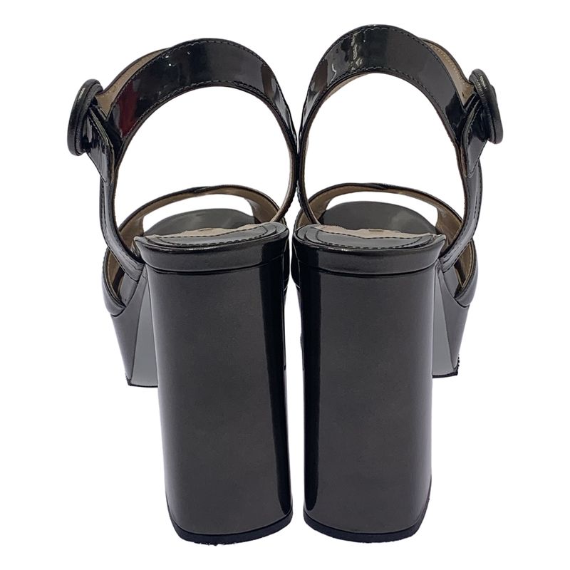 Prada Cross Heel Strap Sandals - Women's - 35 1 2 - Green