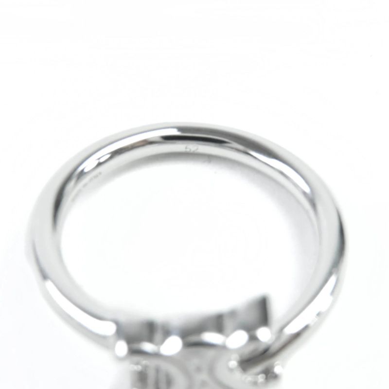 Celine 460ppp6bra Triomphe Asymmetric Ring Silver 52 Size Approx 12 With Box