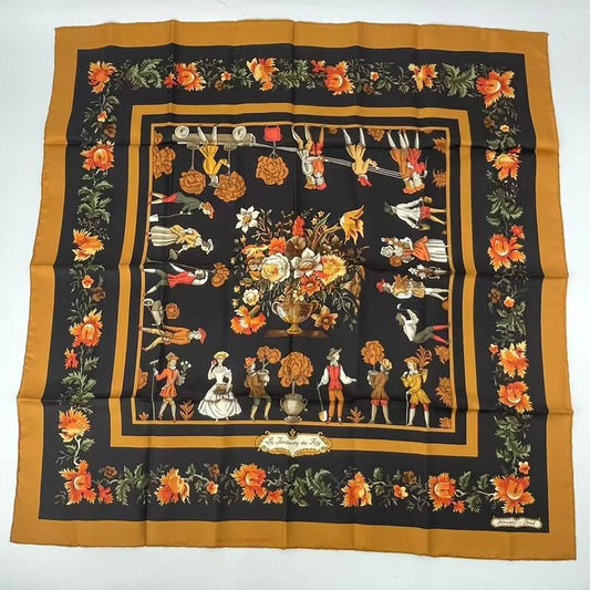 Hermes Carre 90 Gardener's Roy Silk Scarf Yellow