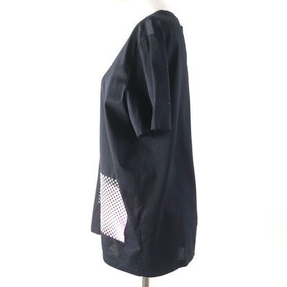 Prada 2020 35838 100% Cotton Triangle Patch Logo Print Short Sleeve T-shirt