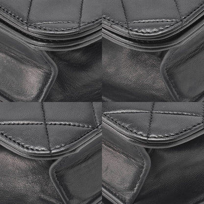 Chanel Chain Shoulder Bag Matelasse Push Lock Lambskin Black Gold Hardware