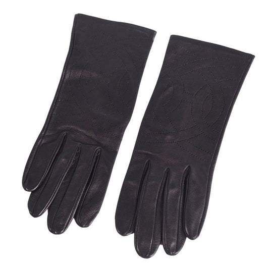 Hermes Gloves H Logo Lamb Leather Women