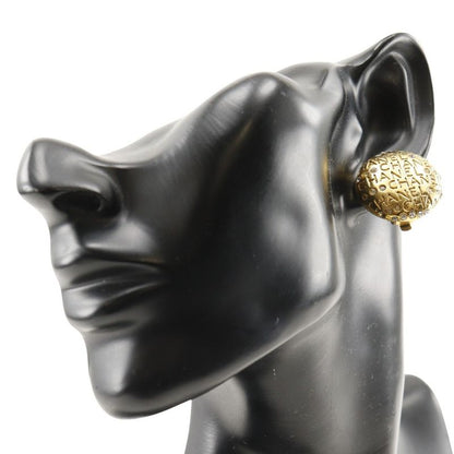 Chanel Logo Vintage Gold Plated And Rhinestone Ladies 20.5g Earring