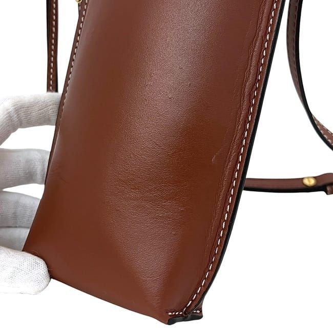 Loewe Shoulder Bag Phone Shoulder Brown Gate Open