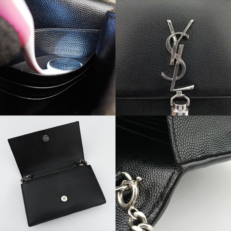 Yves Saint Laurentyves Saint Laurent Kate Black Caviar Skin 452159 Hpp4521590119