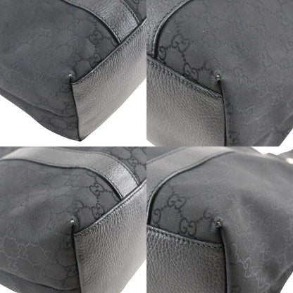 Gucci GG Outlet 341536 Nylon Canvas Black Unisex Tote Bag