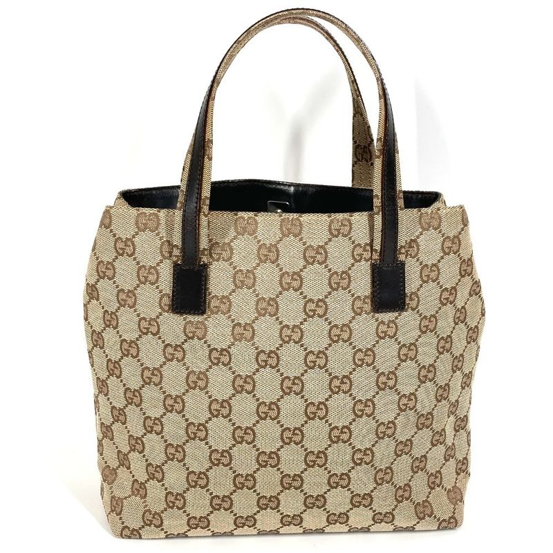 Gucci Handbag GG Logo 002-1080 GG Canvas/leather Beige