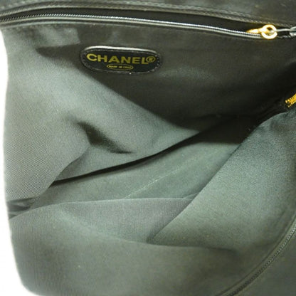 Chanel Handbag Caviar Skin Black Gold Hardware Chain Ladies