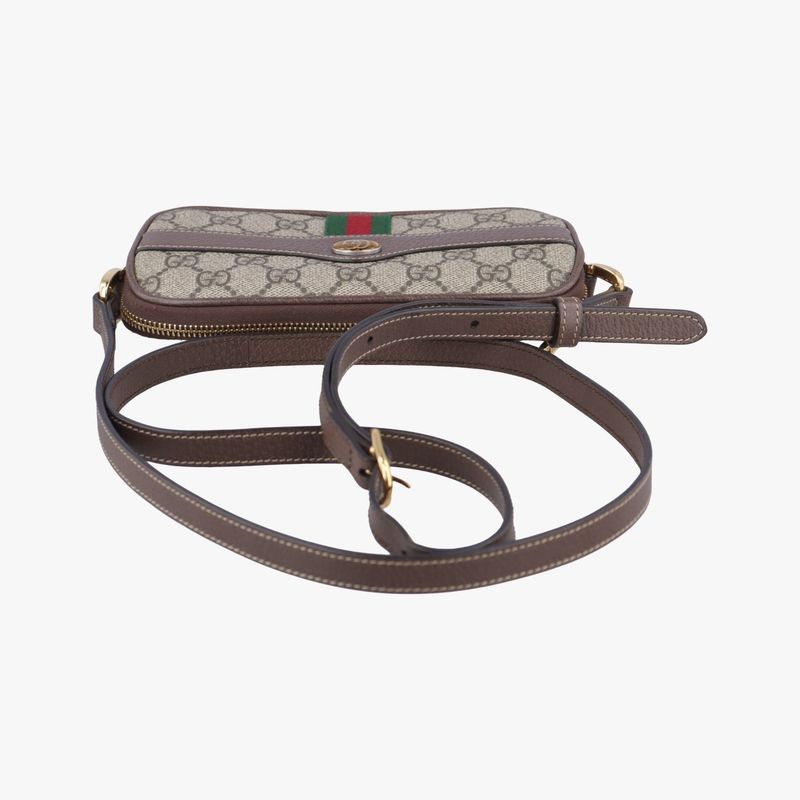 Gucci Ophidia Brown X Green X Red PVC Coated Canvas X Leather 598664