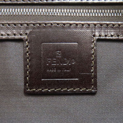 Fendi Zucca Pattern Handbag Canvas Leather Women