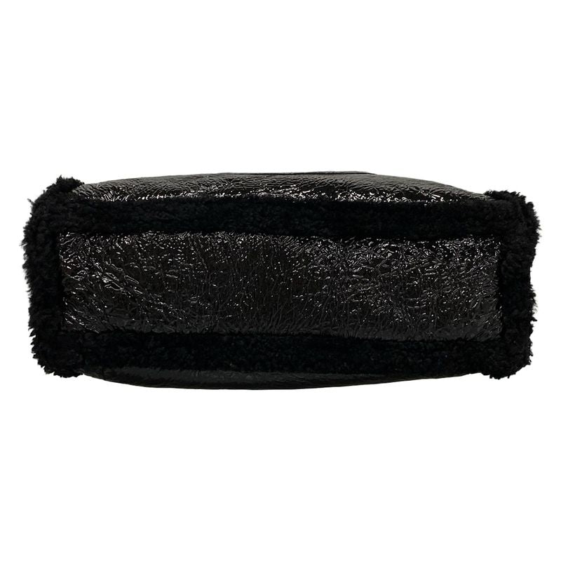 Gucci Tote Bag Soho Interlocking G 308982 Black Chain Shoulder Leather  Mouton