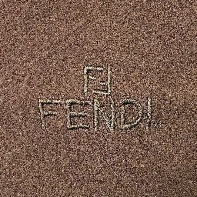 Fendi Scarf Ec21941 Brown Cleaned Wool