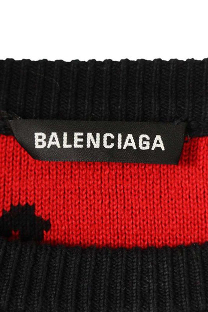 Balenciaga 625970 T3178 Logo All Over Jacquard Oversilhouette Knit Men's S
