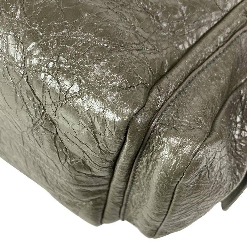 Balenciaga Shoulder Bag Super Busy Small Thing Bag 702167 Khaki Lambskin