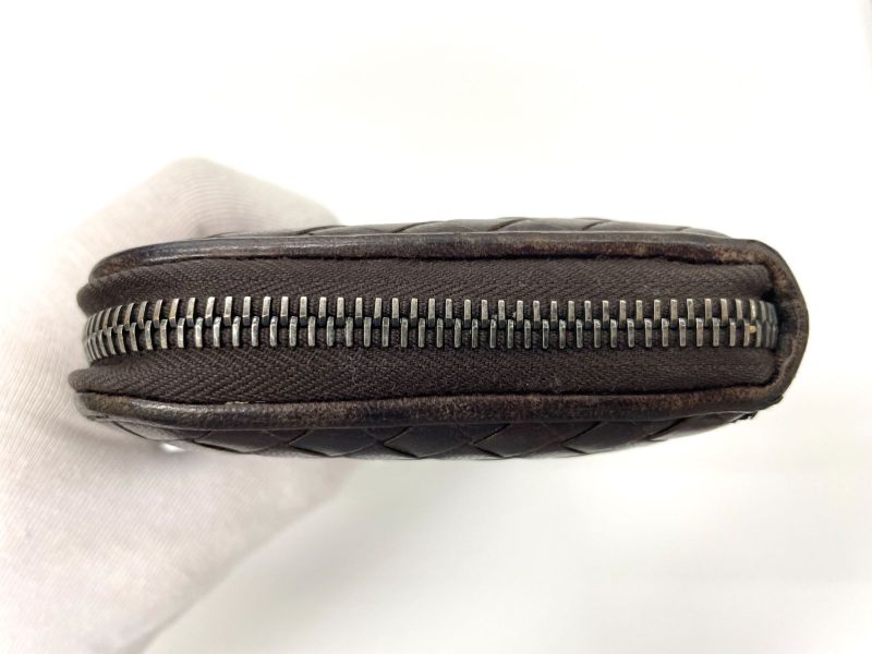 Bottega Veneta Intrecciato Leather Round Zipper Long Wallet Long Wallet