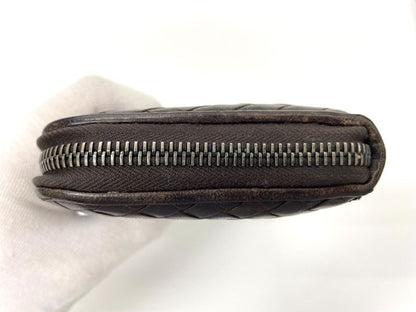 Bottega Veneta Intrecciato Leather Round Zipper Long Wallet Long Wallet