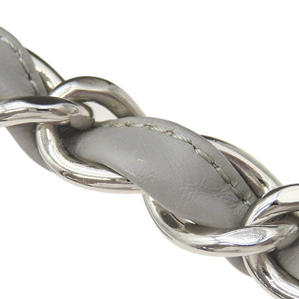 Chanel Tote Bag Ultra Stitch Lambskin Gray Silver Hardware Chain Shoulder Coco