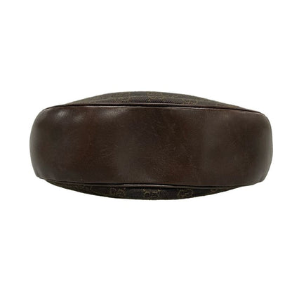 Gucci Shoulder Bag GG Pattern 101682 Dark Brown Leather