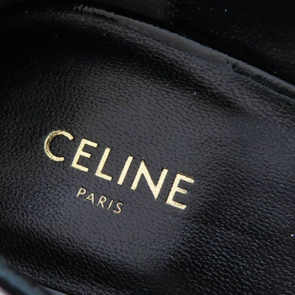 Celine Studded Pointed Toe Patent Leather Pumps Black Silver Hardware 36.5 With