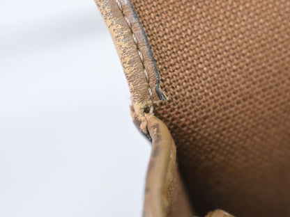 Authentic Christian DIOR Honeycomb Pattern Shoulder Bag Pochette PVC Black Bag