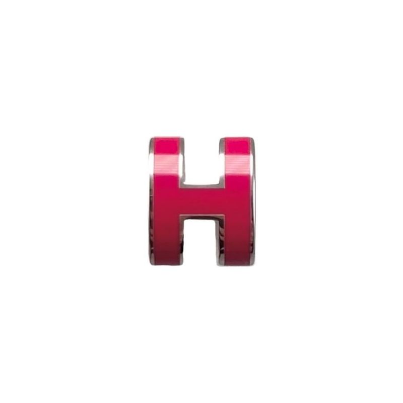 Hermes Earrings Pop Ash Mini Pop H Pink Silver Hardware Boucles D'oreilles Mini