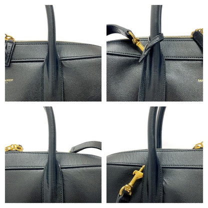 Saint Laurent Paris 342605 Leather Classic Museum 2-Way Business Bag Black