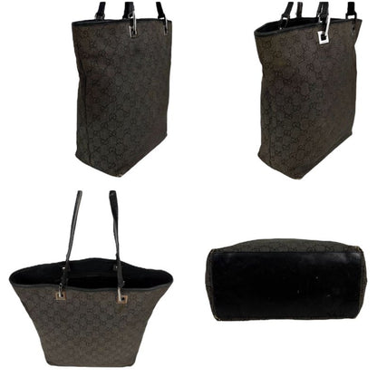 Gucci Mini Tote Bag GG Canvas Black Shoulder