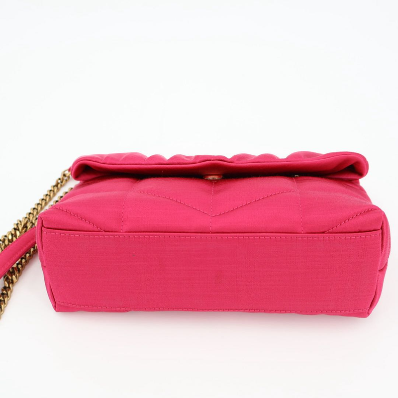 Saint Laurent Mini Puffer Cotton Blend Shoulder Bag