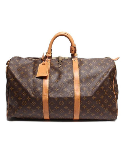 Louis Vuitton Boston Bag Double Zipper Closure Gold Hardware Keepall 50 M41426