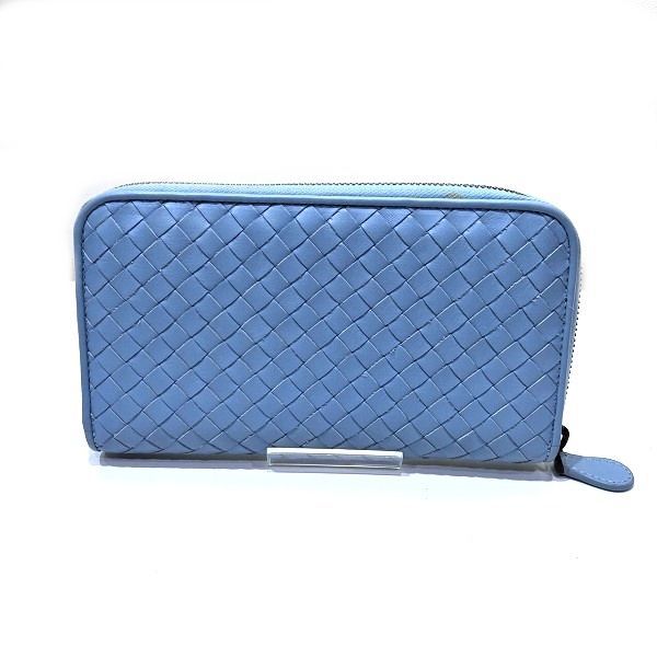 Bottega Veneta Intrecciato Round Zipper Long Wallet Unisex