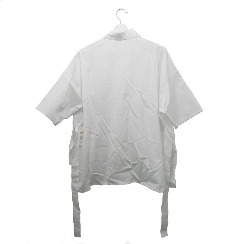 Hermes Chaine D'ancre Short Sleeve Button Shirt 36 White Chemise De