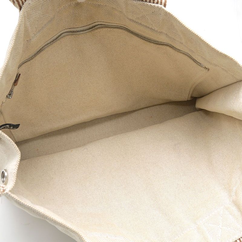 Hermes New Fourre Tout MM Canvas Tote Beige A4 Size