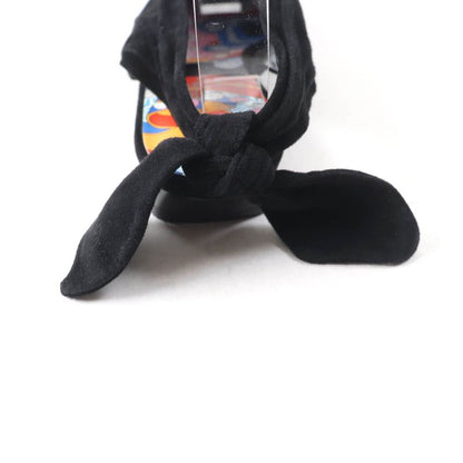 Hermes Eva Ballerina Suede Leather Ribbon Ballet Shoes Flat Pumps Black 37 With