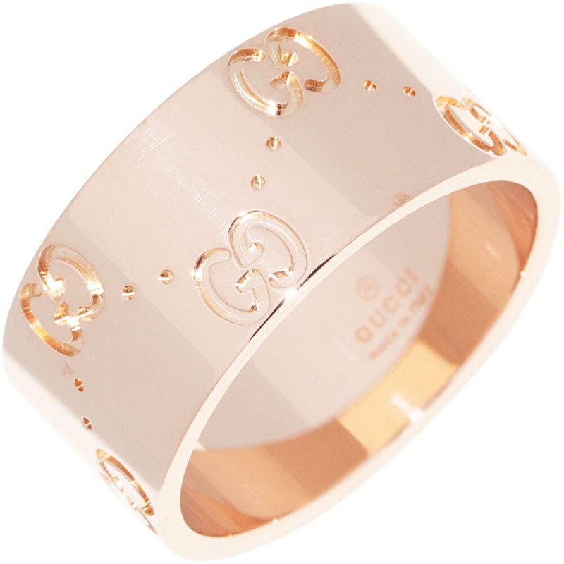 Gucci Rings 18K Pink Gold Iconic Ring Width 9mm (035in)