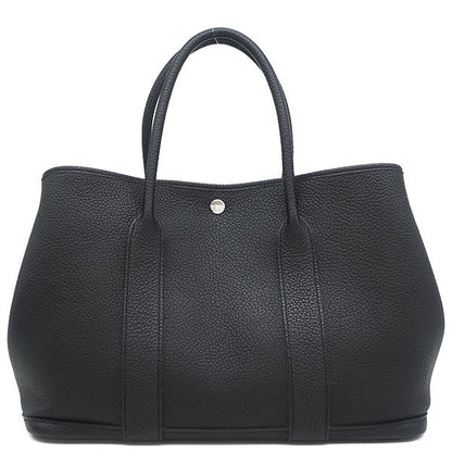 Hermes Tote Bag Garden Party PM Negonda Black Silver Hardware Black Hardware