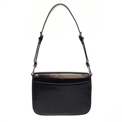 Prada Brushed Leather Shoulder Bag Black
