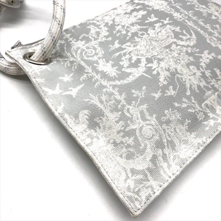 Dior Rope Strap Canvas Clutch Gray