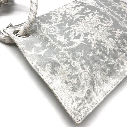 Dior Rope Strap Canvas Clutch Gray