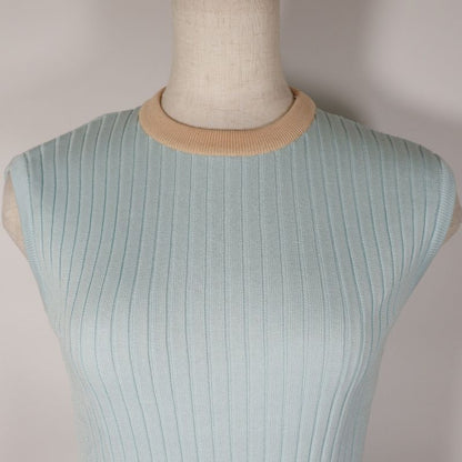 Chanel Ensemble Piping 97P P07389v00348 Cotton Light Blue/orange Women's