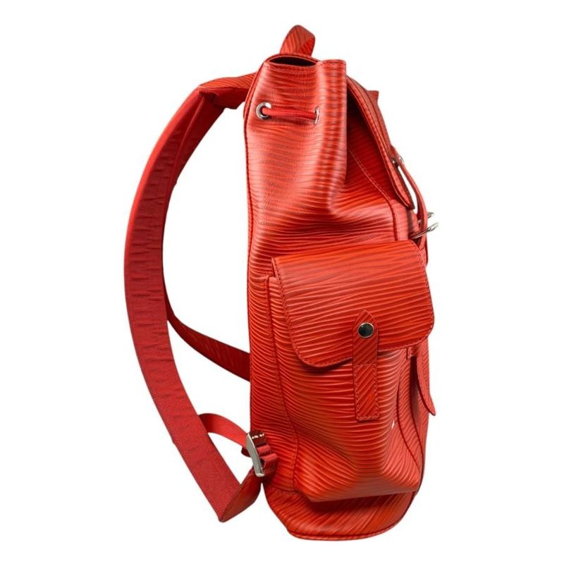 Louis Vuitton Backpack Sac Christopher MM Backpack M23764 Epi Logo Red Louis