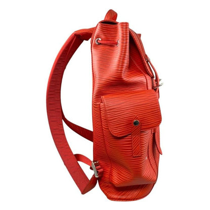 Louis Vuitton Backpack Sac Christopher MM Backpack M23764 Epi Logo Red Louis